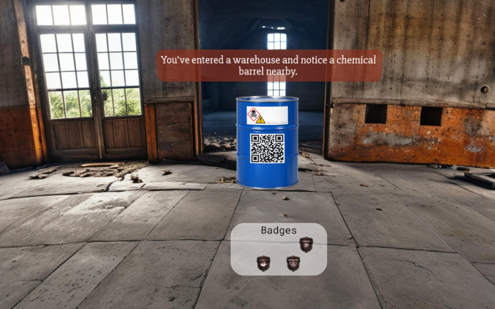 Chemical hazard warehouse scenario